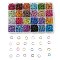 2040Pcs 24 Colors Aluminum Wire Open Jump Rings, Round Ring, Mixed Color, 18 Gauge, 10x1mm, Inner Diameter: 8mm, 85pcs/color
