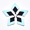 Cellulose Acetate(Resin) Pendants, Rhombus, Light Cyan, 45.5x28x4mm, Hole: 1.8mm
