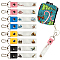 OLYCRAFT 8Pcs Personalized Name Tags Hooks 5.1x0.8 Inch Natural Scenery Theme Backpack Name Tags Labels PU Leather and Cotton Name Tags Name Tags Keychain ID Tags for Backpacks Water Bottles