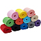 Polyester Flat Elastic Rubber Band, Webbing Garment Sewing Accessories, Mixed Color, 50mm, 12 colors, 1m/color, 12m/set