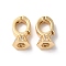 Brass Micro Pave Clear Cubic Zirconia Enhancer Shortener Pendant Bails, Hinged Bails, Cadmium Free & Nickel Free & Lead Free, Diamond Shape, Real 18K Gold Plated, 14x7x8mm, Hole: 3x1mm