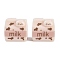 Resin Cabochons, Milk with Bear, PapayaWhip, 20~20.5x21~22x14~14.5mm