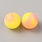 Luminous Round Food Grade Silicone Beads, Yellow, 15x14.5mm, Hole: 2mm