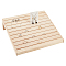 NBEADS 10 Rows Rectangle Wood Slant Back Earring Display Stand, Wooden Jewelry Display Stand Riser Earring Card Holder with Groove for Home Office Retail Store