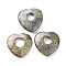 Natural Dragon Blood Pendants, Heart, 39.5~41.5x40~41.5x7.5~8.5mm, Hole: 12~14.5mm