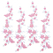GORGECRAFT 4PCS Embroidered Butterfly Patches and Flowers Floral Iron on Patches Sew on Patches for Clothes Neckline Embellishment Trimming (Pink)