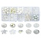 200Pcs 10 Styles Transparent & Baking Painted Glass Beads, Mixed Shapes, Mixed Color, 6~11x6~9x2.7~9mm, Hole: 0.7~1.6mm, 20pcs/style 