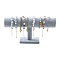 Velvet T Bar Bracelet Display Stand, Gray, 13x25~26.5cm