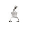 Brass Micro Pave Clear Cubic Zirconia Pinch Bails, Rack Plating, Long-Lasting Plated, Lead Free & Cadmium Free, Star, Platinum, 15x12x12mm, Hole: 4x4mm