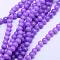 Natural Mashan Jade Round Beads Strands, Dyed, Blue Violet, 6mm, Hole: 1mm, about 69pcs/strand, 15.7 inch