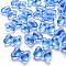 Transparent Acrylic Pendants, Bowknot, Blue, 21x29x10.5mm, Hole: 2.5mm, about 118pcs/500g