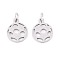 304 Stainless Steel Charms, with Jump Ring, Laser Cut, Football, 14x11.5x1mm, Hole: 3.2mm