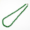 Fashionable Gemstone Beaded Necklaces, with Platinum Tone Zinc Alloy Lobster Clasps, Malaysia Jade, 18.5 inch