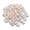 AB Color Plated Glass Beads, Faceted Rondelle, Thistle, 6x4mm, Hole: 1.4mm