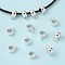 Tibetan Style Alloy Tube Bails, Loop Bails, Bail Beads, Rondelle, Cadmium Free & Nickel Free & Lead Free, Silver, 8x5mm, Hole: 2mm, Inner Diameter: 5mm