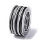 Segment Dyed Waxed Polyester Cord, Twisted Round Cord, Black, 1mm, about 49.21 Yards(45m)/Roll