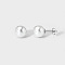 Elegant Stainless Steel Imitation Pearl Stud Earrings, Round, Silver