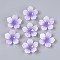 Flower Acrylic Bead Caps, for DIY Jewelry Making, Lilac, 28x28x8~10mm, Hole: 1.6mm
