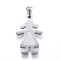 Tarnish Resistant 304 Stainless Steel Pendants, Girl, Stainless Steel Color, 25x17x2mm, Hole: 3x6mm