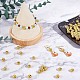 100шт. латунные текстурированные бусины KK-SC0003-40-4