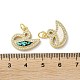 Латунные микропаве прозрачные подвески с фианитом KK-C045-42G-3