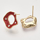 Латунные серьги-гвоздики из циркония KK-T054-35G-02-NF-2