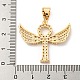 Латунные микро проложить кубического циркония подвески KK-P250-02G-3