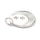 Латунные микропаве прозрачные подвески с фианитом ZIRC-L091-104P-3