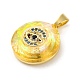 Латунные подвески с фианитом и стеклом KK-D536-21G-01-2