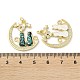 Латунные микропаве прозрачные подвески с фианитом KK-C045-47G-3