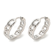 Серьги-кольца из латуни в форме цепочки EJEW-L211-009D-P