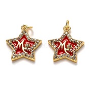 Латунные подвески с фианитами KK-B028-05G-A