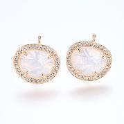 Латунные серьги-гвоздики из циркония ZIRC-G116-27-C01