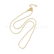 Колье-цепочка из латуни с овальными бусинами NJEW-R260-02G