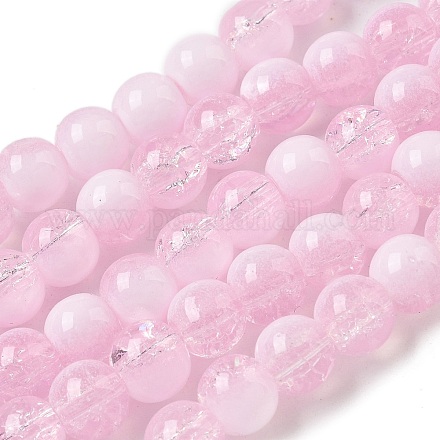 Стеклянные бусины кракле GLAA-U001-8mm-03-1