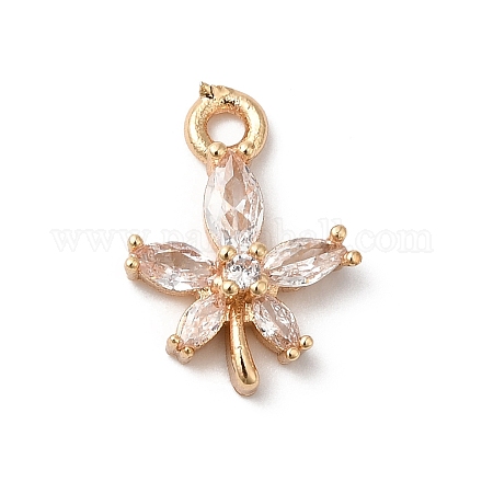 Подвески из латуни и стекла KK-C062-097G-1