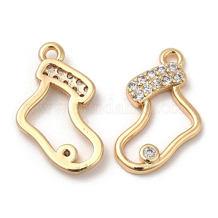 Латунные микро проложить кубического циркония подвески KK-C028-42G-1