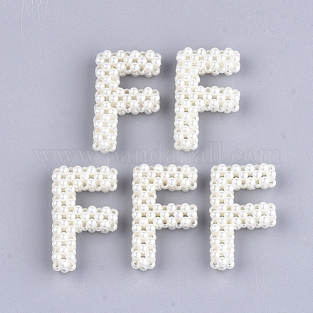 Handmade abs пластик имитация жемчужина тканые бисер FIND-T039-18-F-1