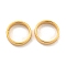 Brass Frames, Real 18K Gold Plated , Round, 10x2.5mm, Hole: 1.2mm, 8mm inner diameter, 2.5mm thick