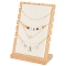 PandaHall Necklace Display Stands, 9 Slots Bamboo Jewellery Holder Stand Wood Long Chain Jewellery Organizer with Velvet Padded for Necklace Pendants Craft Fairs Trade Show, 9.5x17x25cm/3.7x7x9.8