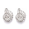 304 Stainless Steel Pendants, Conch Charm, Anti-Tarnish, Stainless Steel Color, 20x13.1x4mm, Hole: 1.4mm