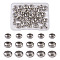 304 Stainless Steel Beads, with Rubber Inside, Slider Beads, Rondelle, Stainless Steel Color, 6~10x3~5mm, Hole: 3~5mm, Rubber Hole: 2~3.5mm, 45pcs/box