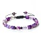 Bohemian Style Natural Banded Agate/Striped Adjustable Braided Bracelets for Women