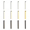 12Pcs 3 Colors 201 Stainless Steel Pendants, Bar, Mixed Color, 35x3x3mm, Hole: 1.5mm, 4pcs/color