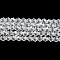 Transparent Electroplate Glass Beads Strands, Pearl Luster Plated, Faceted, Bicone, Clear, 6x6mm, Hole: 1mm, about 45~47pcs/strand, 9.65~9.84 inch(24.5~25cm)