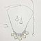 Alloy Rhinestone & Imitation Pearl Bracelets & Earrings & Necklaces & Rings Sets for Women, Flower, Creamy White, 450mm
