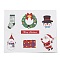 6 Styles Christmas Paper Gift Tag Display Cards, Mixed Shapes, Mixed Color, 13x16x0.05cm, pattern: 28~55x27~54mm