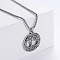 Retro Fashion Punk Stainless Steel Tree of Life Pendant Necklaces for Men, Stainless Steel Color