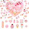 84Pcs 12 Style Resin Cabochons, Cookie, Imitation Food, Mixed Shapes, Mixed Color, 7pcs/style
