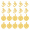 20Pcs 2 Styles Alloy Pendants, Golden, 15.5~19x10.5~14.5x2mm, Hole: 1.6~2mm, 10pcs/style